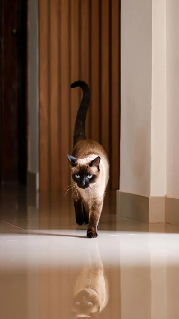 Gato siamés solitario